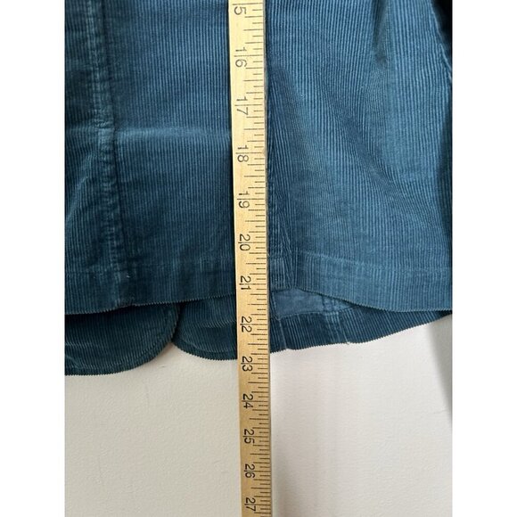 Talbots Blazer Women's Corduroy Teal Blue Jacket Casual Pockets Size 8 - Picture 7 of 9